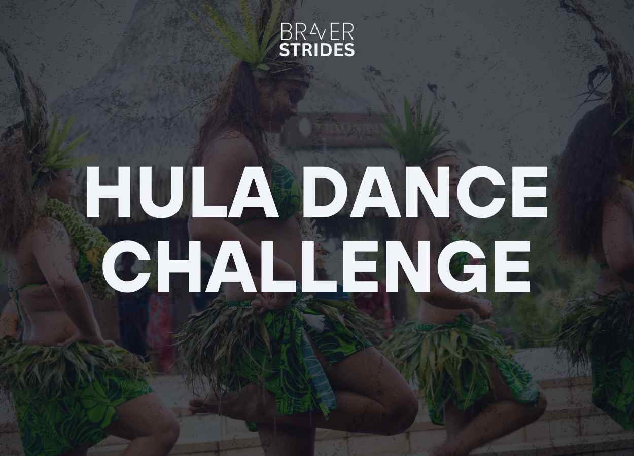 Hula dance challenge is another team bonding event provided by Braver Strides