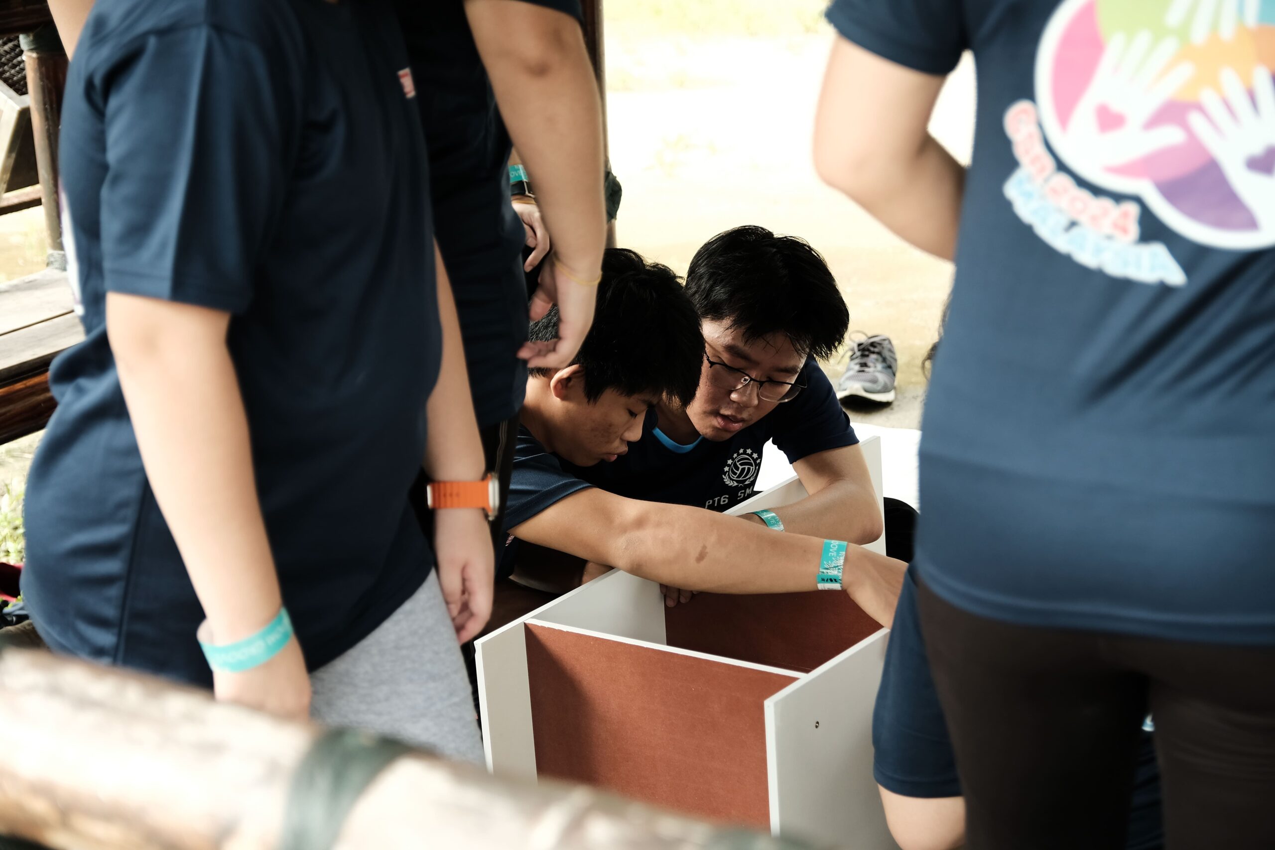 CSR Team building through Building Bookshelves with Kids